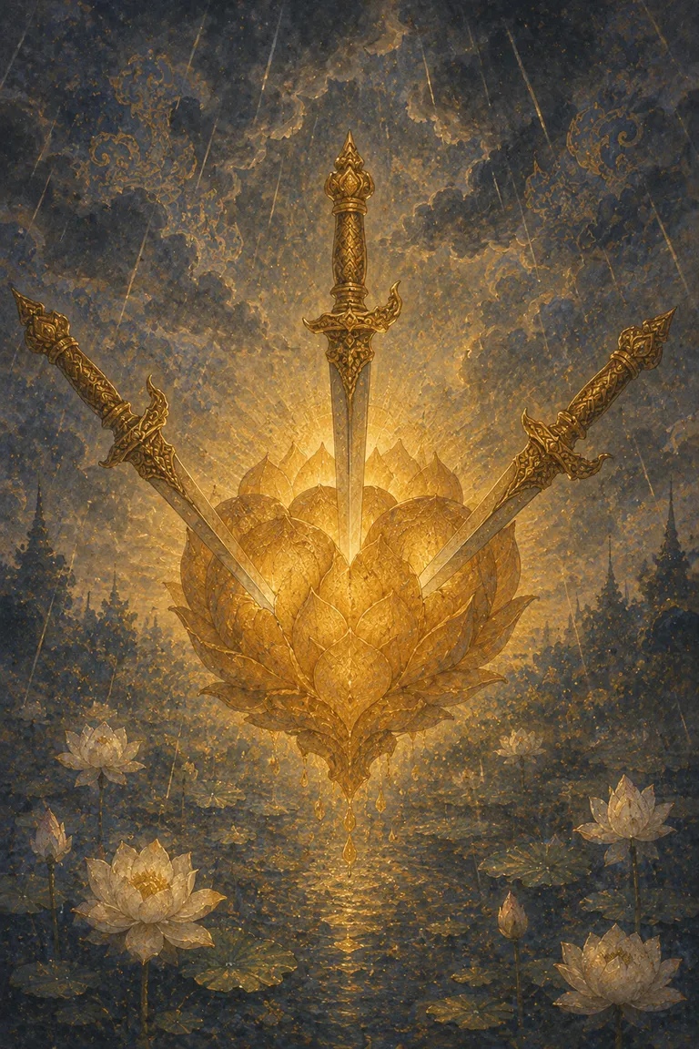 ไพ่ทาโรต์สามดาบ Three of Swords