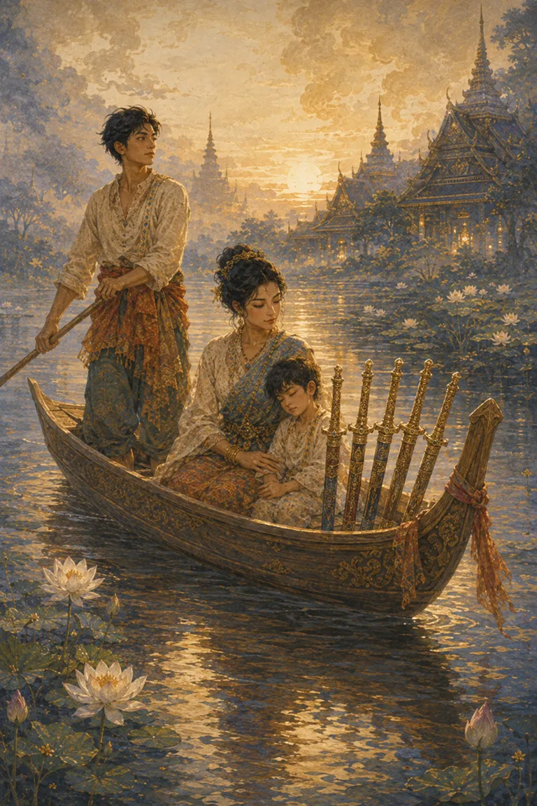 ไพ่ทาโรต์หกดาบ Six of Swords