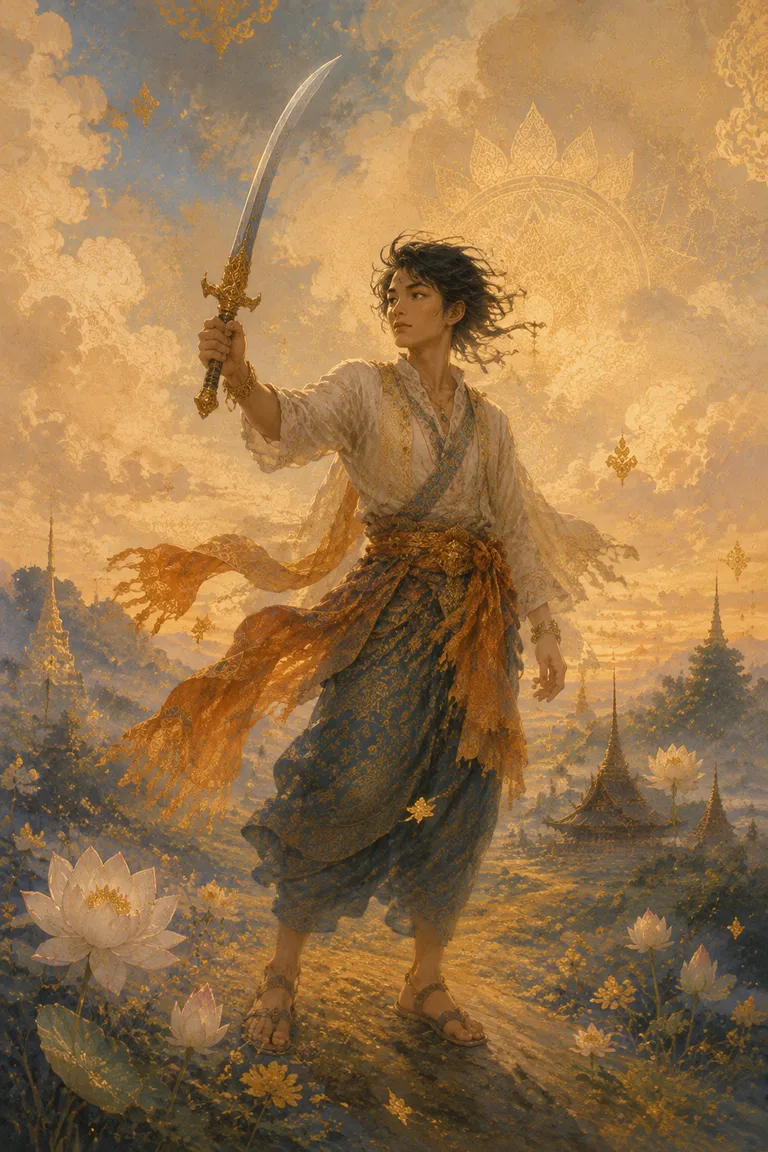 ไพ่ทาโรต์มหาดเล็กดาบ Page of Swords