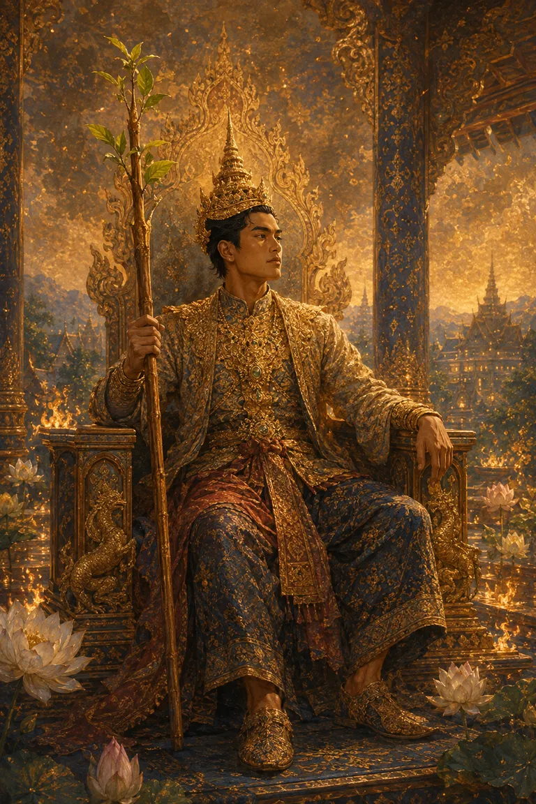 ไพ่ทาโรต์ราชาไม้เท้า King of Wands