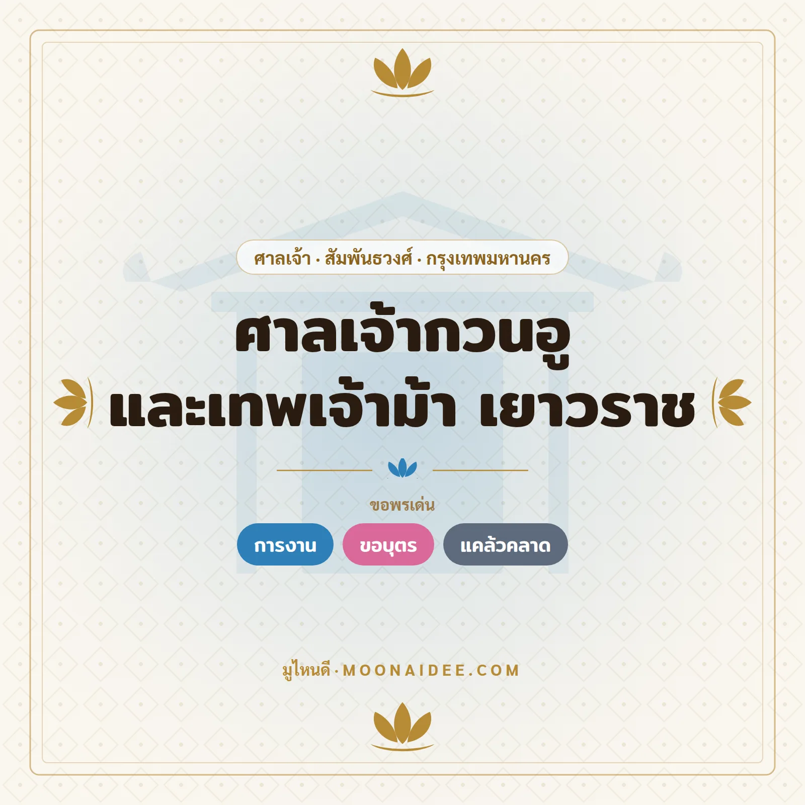 ศาลเจ้ากวนอูและเทพเจ้าม้า เยาวราช