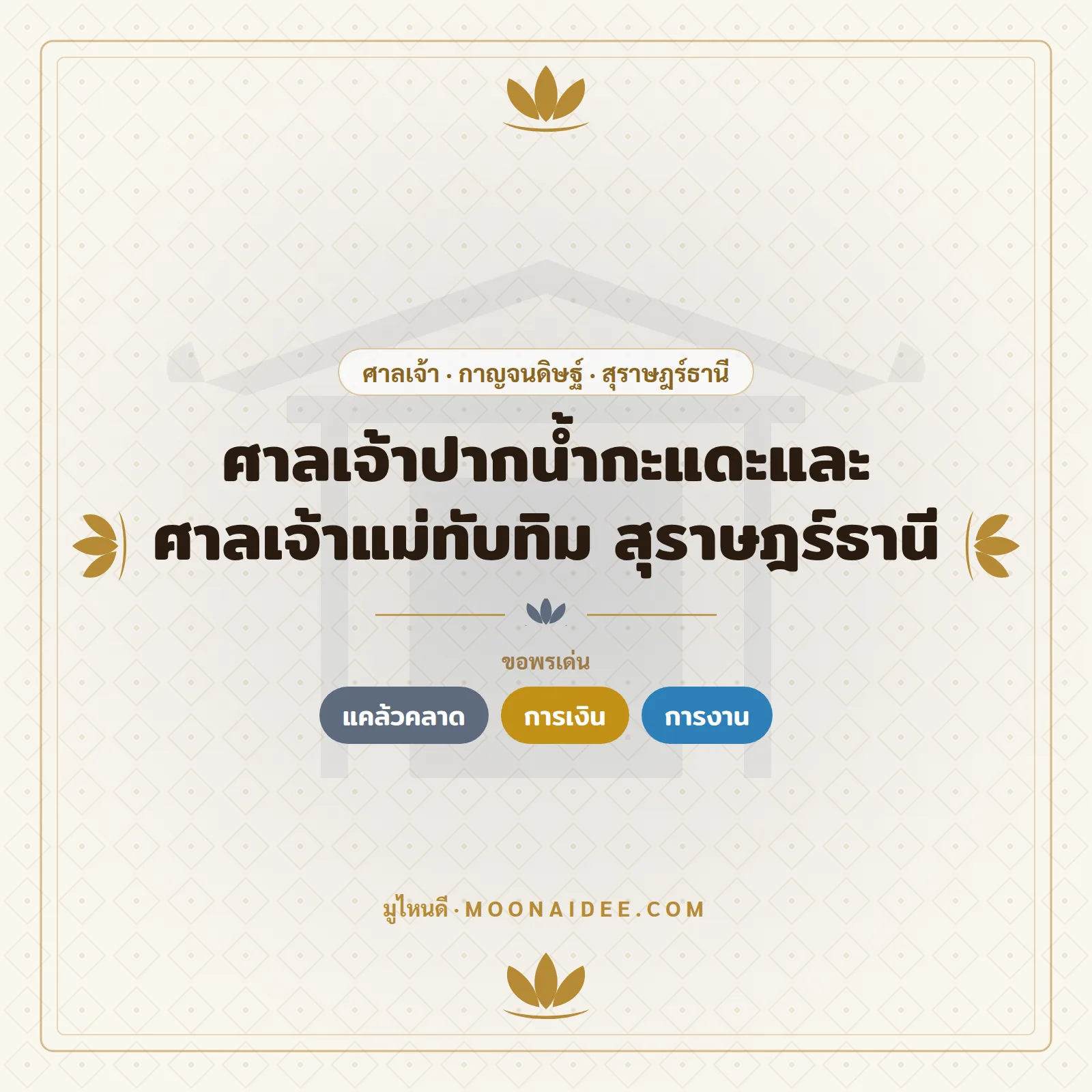 ศาลเจ้าปากน้ำกะแดะและศาลเจ้าแม่ทับทิม สุราษฎร์ธานี